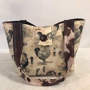 Beautiful Handmade French Rooster Design Handbag